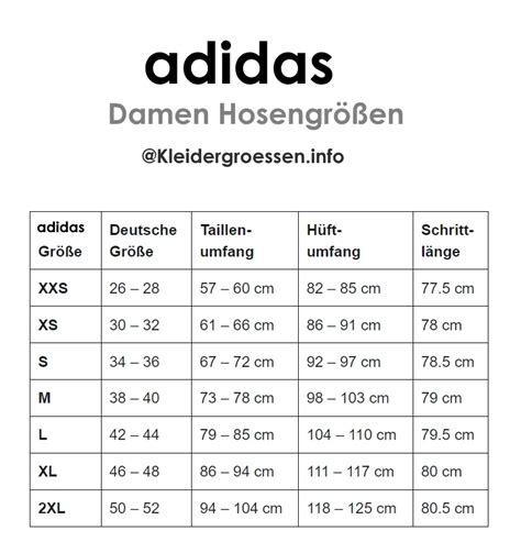 grössentabelle adidas hosen damen|Adidas größentabelle damen.